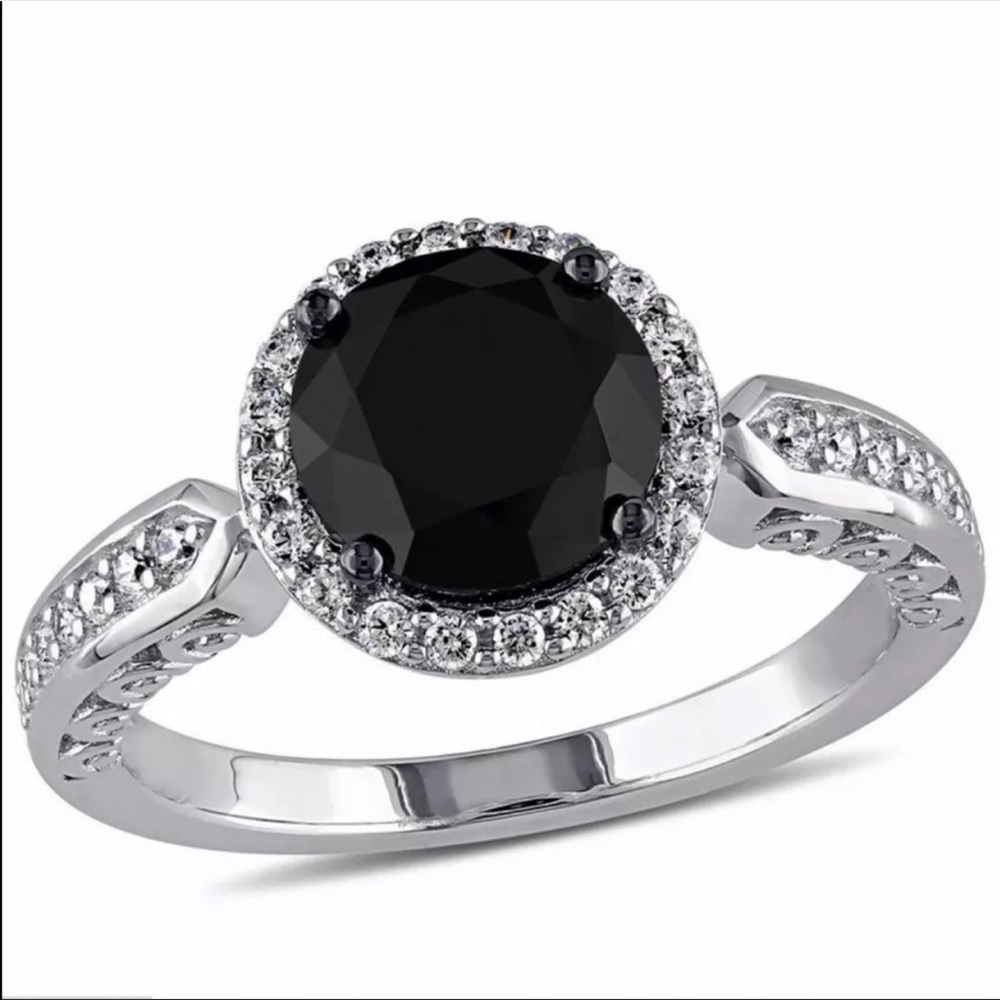 New 925 Silver Round Cut Sapphire Women’s Ring - Picture 3 of 6